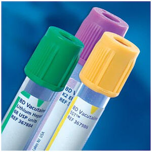 VACUTAINER GREEN TOP LITH HEP 13"X75"